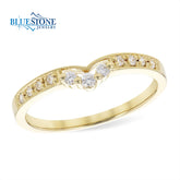 14K White Gold Diamond Band Enhancer- size 7